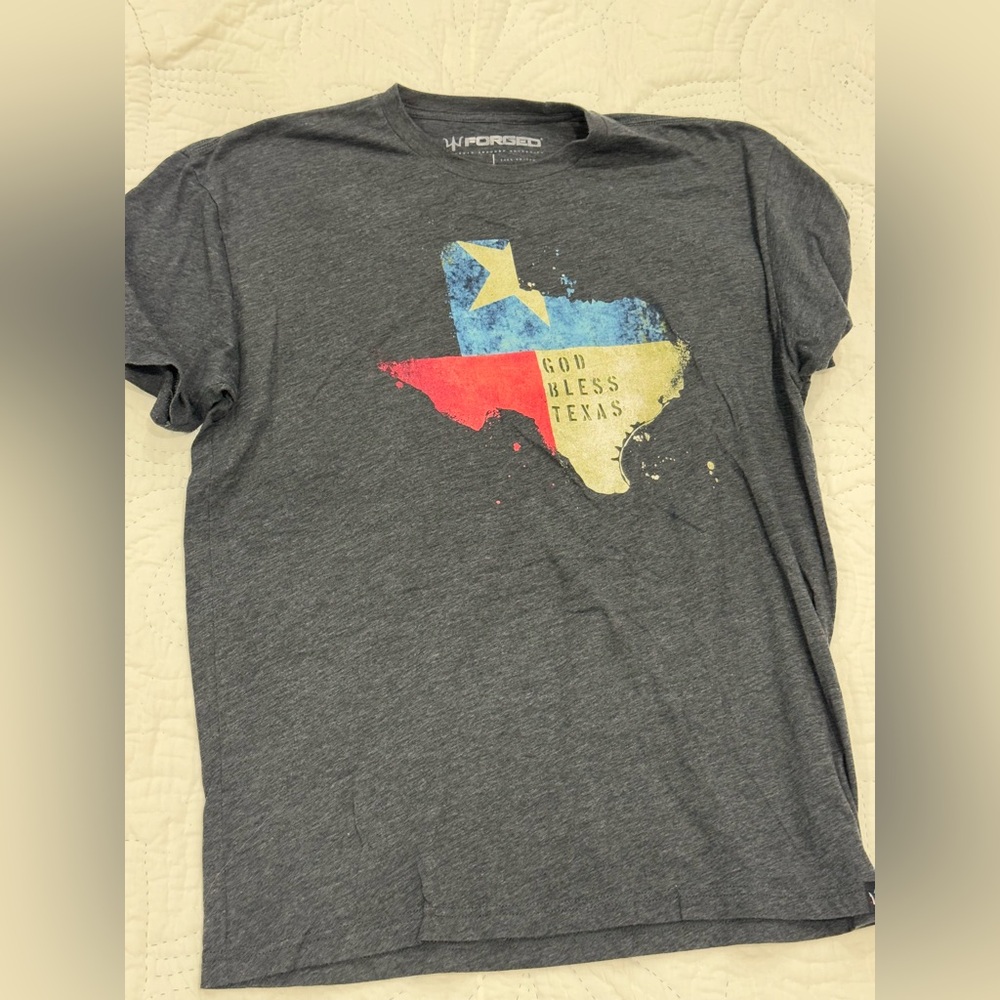 FORGED | Men’s XL | God Bless Texas | Extra Large | Shirt Sleeve T-shirt